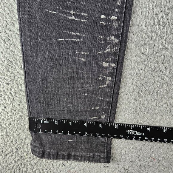 mnml Jeans Mens 30 Black X143 Stretch Denim Distressed Slim Fit Grunge Skater - Picture 11 of 15